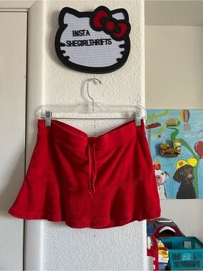 Y2K low waisted terry clothe skirt